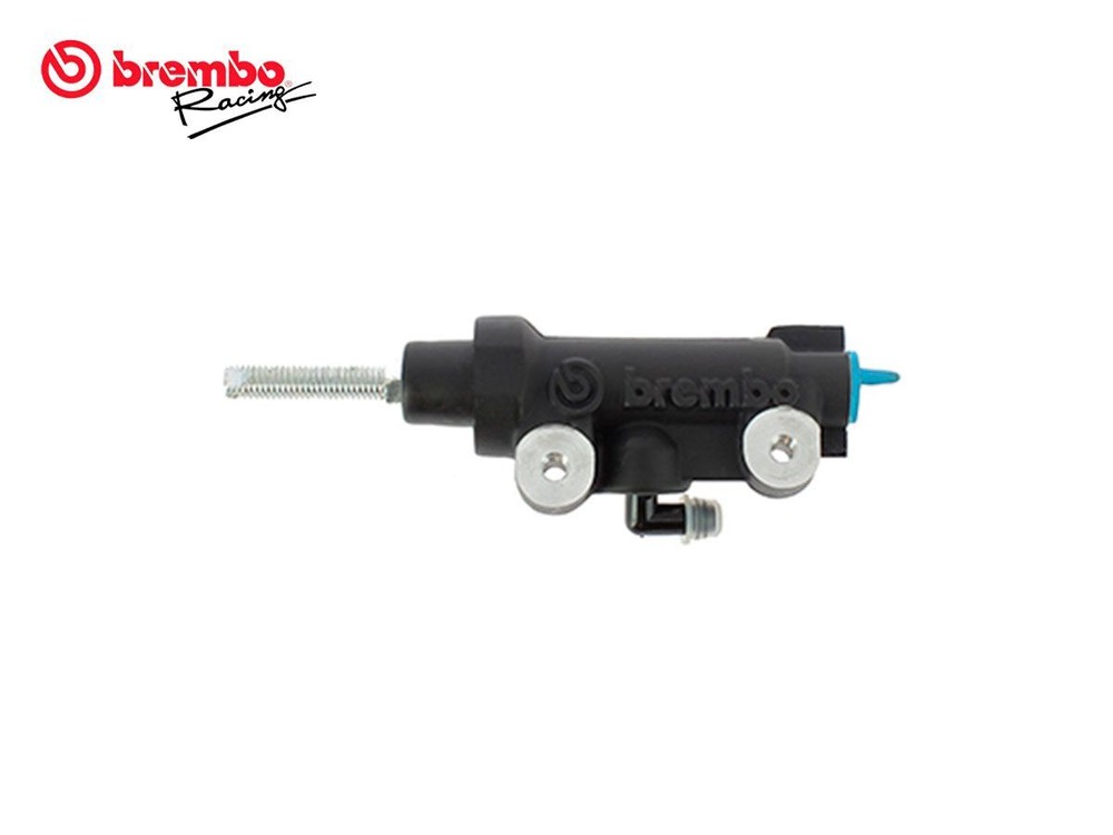 BREMBO RACING UNIVERSAL BLACK REAR MASTER CYLINDER PS 12 STRAIGHT EXIT
