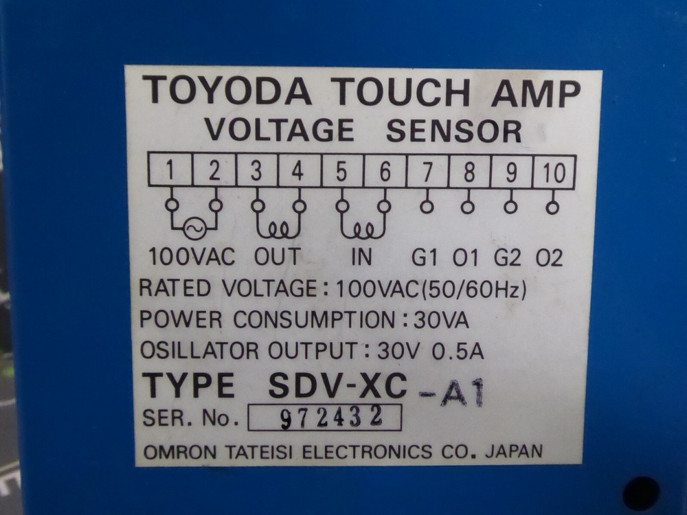 USED Toyoda / Omron SDV-XC-A1 Touch Amp Voltage Sensor