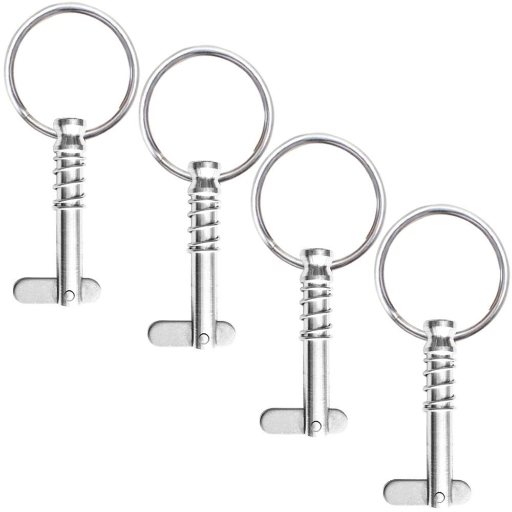 Effortless 4 Pack Quick Release Pins 1/4" Diameter - Marine Hardware Solution