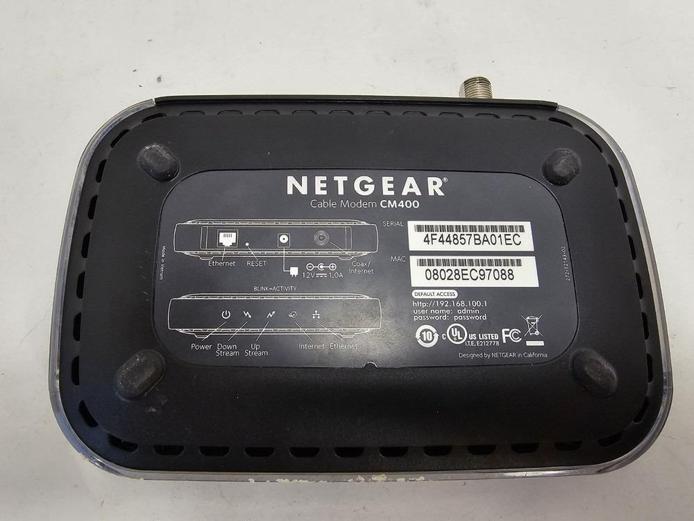 Netgear CM400 High Speed Cable Modem DOCSIS 3.0