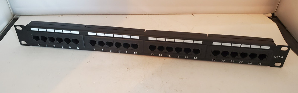 CAT6 PATCH PANEL 24 PORT 19" 1U Rackmount 0E-C6PP24