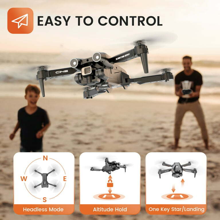 DEERC D96 Drone with 4K UHD Dual Camera Foldable Quadcopter Obstacle Avoidance v