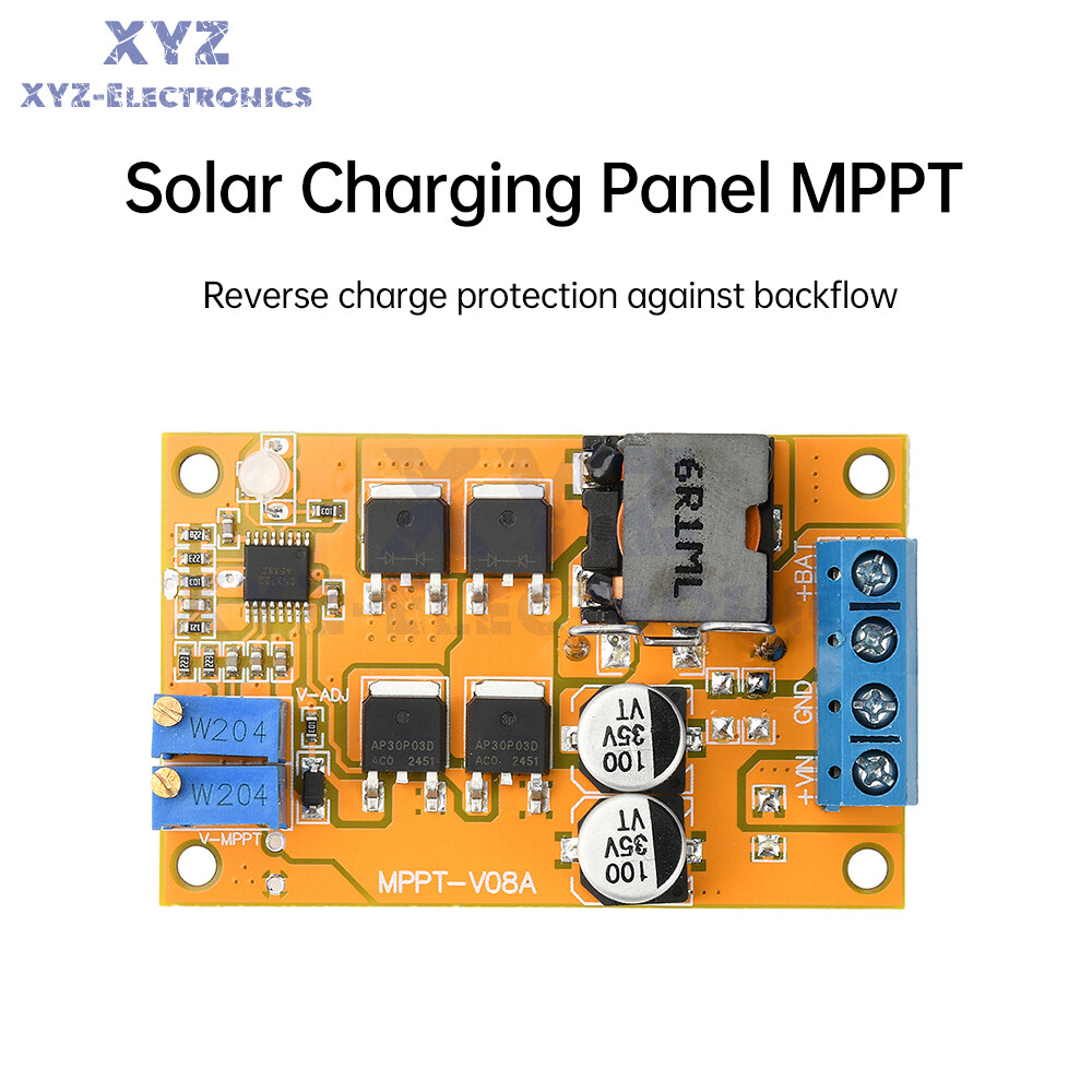 DC8-28V 5A 100W MPPT Solar Charging Panel Regulator Controller 9V 12V 24V Switch