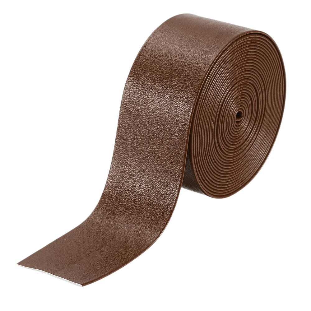 3 Yard 30mm PU Faux Strips, Fold Over Strap Roll, Light Brown