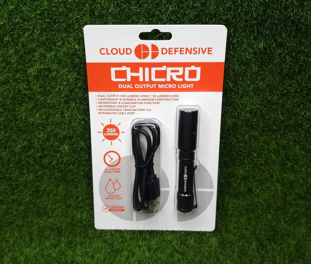 Cloud Defensive CHICRO Dual - Output Micro Rechargeable Flashlight 350/35 Lumens