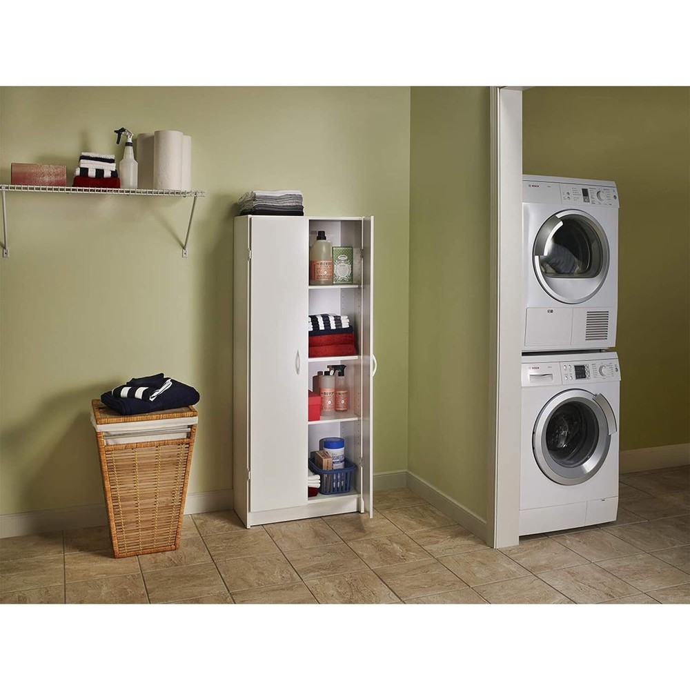 Pantry Cabinet Cupboard with 2 Doors Adjustable Shelves Standing Storage Kitchen