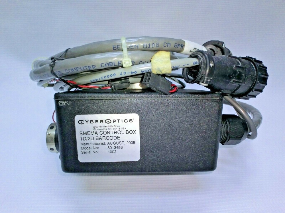 CyberOptics 8013456 SMEMA Control Box 1D/2D Barcode,Used*6217