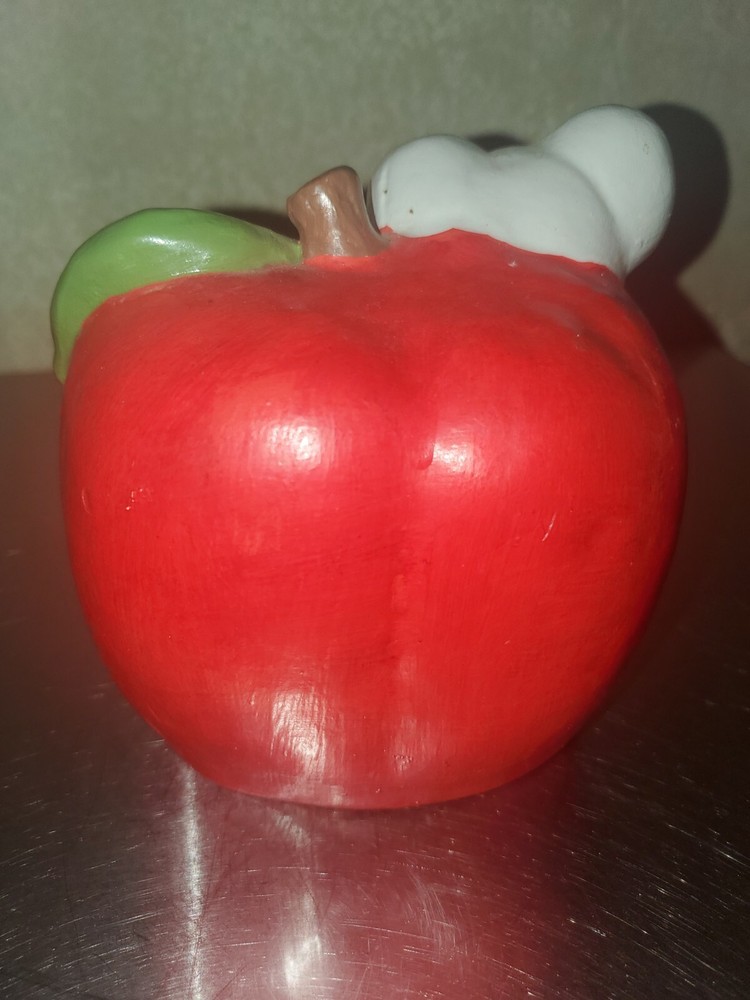 Adorable Mouse In Apple Figurine Decor Paperweight