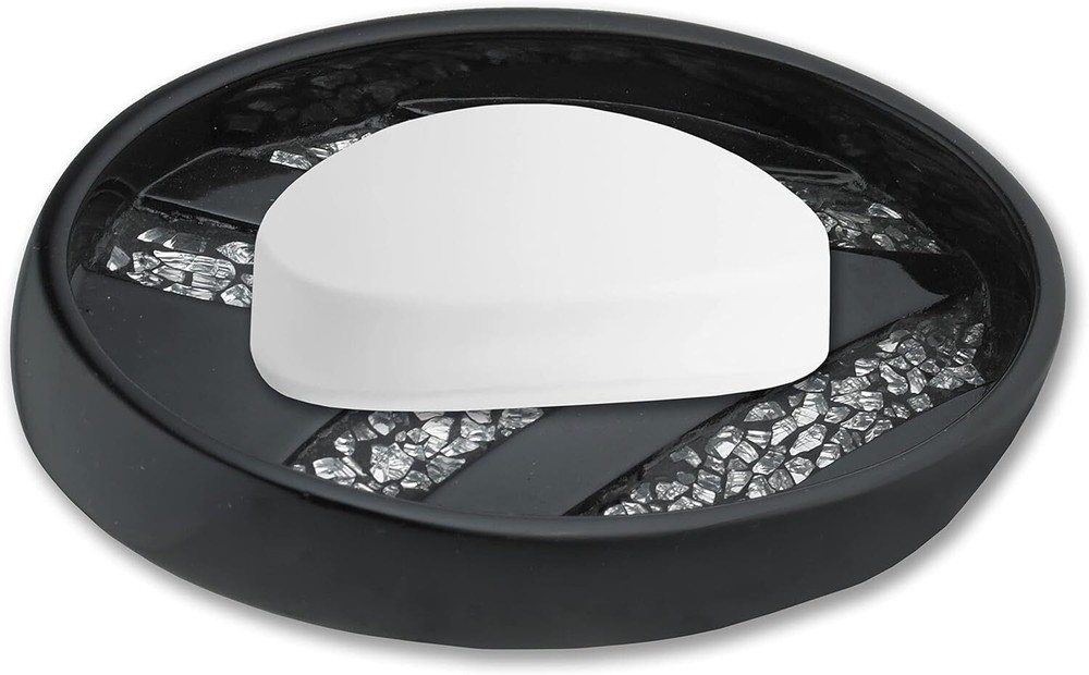 Popular Bath Sinatra Modern Soap Dish Classic Dish, Black
