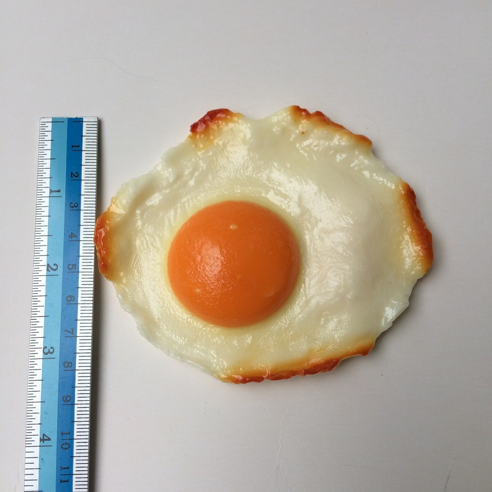 Fake Fried Egg Artificial Rubber Food Display, Kitchen Decor, Props