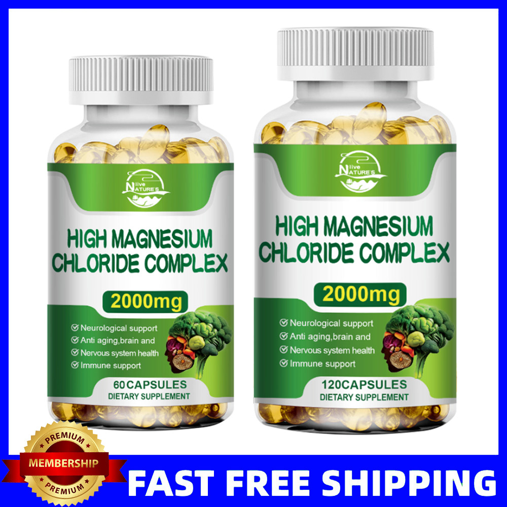 2000mg Magnesium Chloride Chelated Citrate Complex High Absorption Capsules