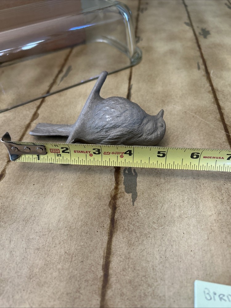 Bird porch rail/rain gutter ornament aluminum/chromated