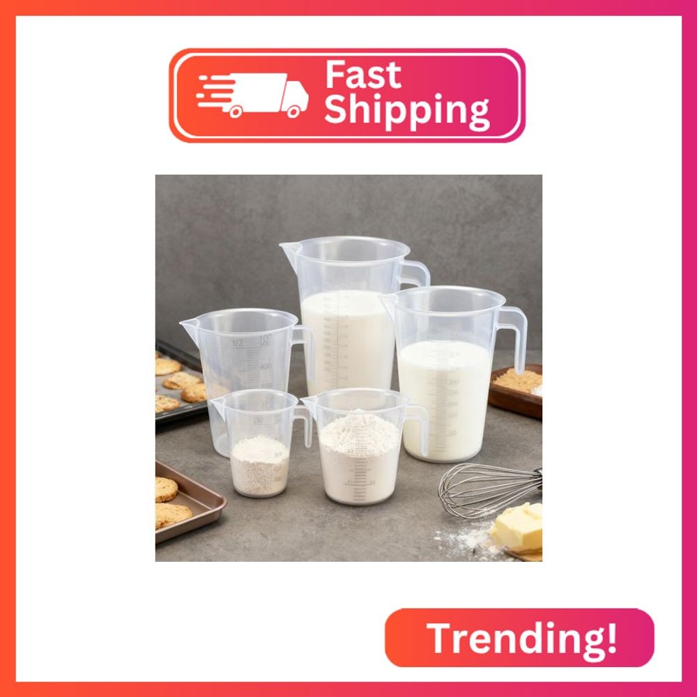 Multi-Purpose Measuring Cup Set - 1/2 Cup BPA-Free Unbreakable Plastic - Stackab