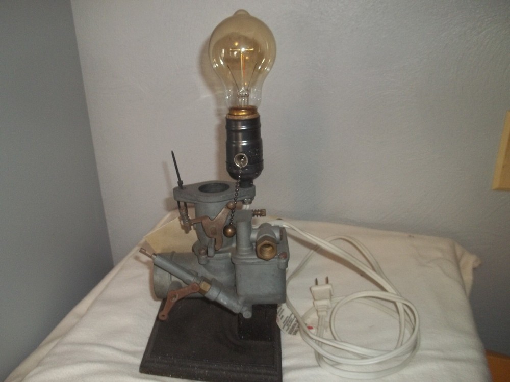 Steampunk carburetor lamp