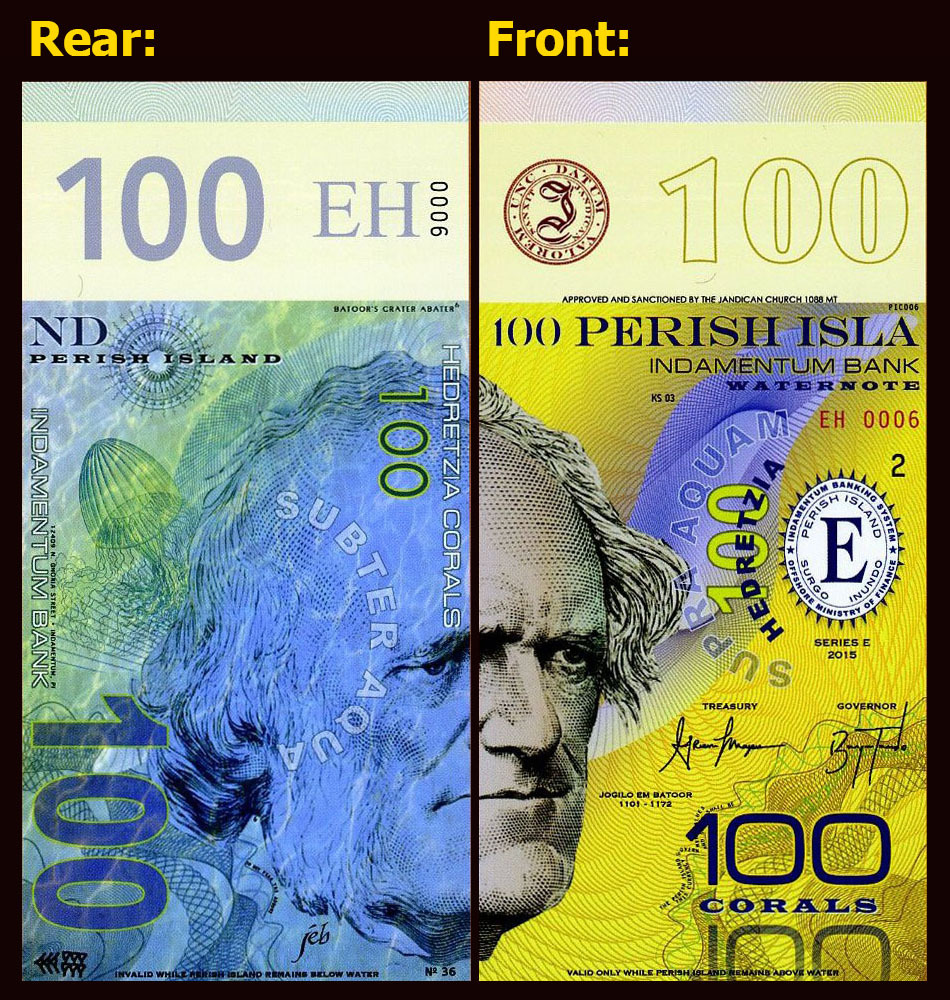 SET Perish Island 2015 Polymer 7 Note Set, UNC, Vertical Orientation