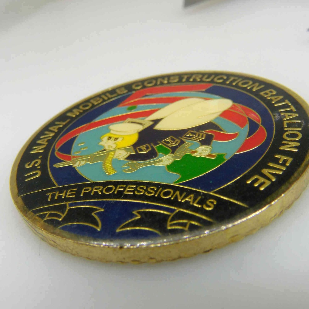 U.S. NAVAL MOBILE CONSTRUCTION BATTALION FIVE CHALLENGE COIN
