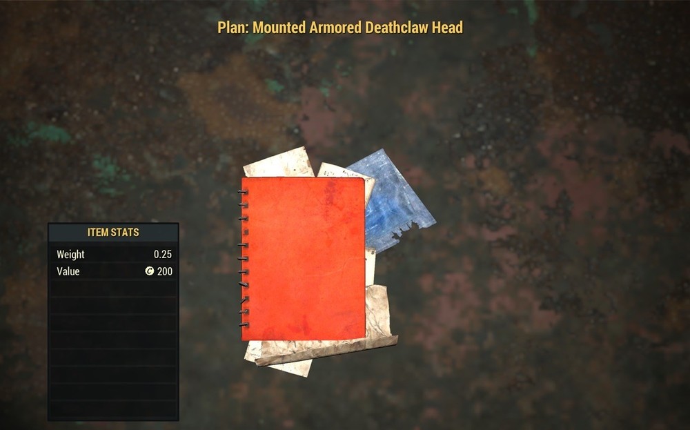 (Xbox) Mounted Armored Deathclaw Head Plan