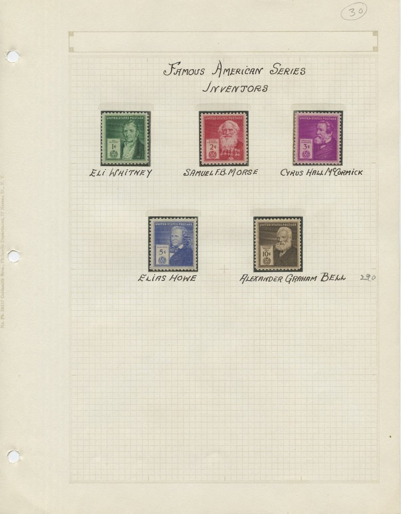 1940 FAMOUS AMERICANS, MNH & USED SETS