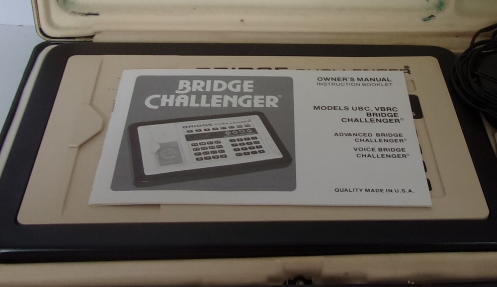 Vintage Fidelity Electronics BRIDGE CHALLENGER Computer Game w/Case & Manual