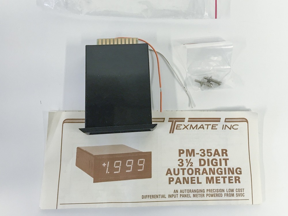 NEW TEXMATE PM-35AR 3-1/2 DIGIT AUTORANGING PANEL METER 200V RANGE