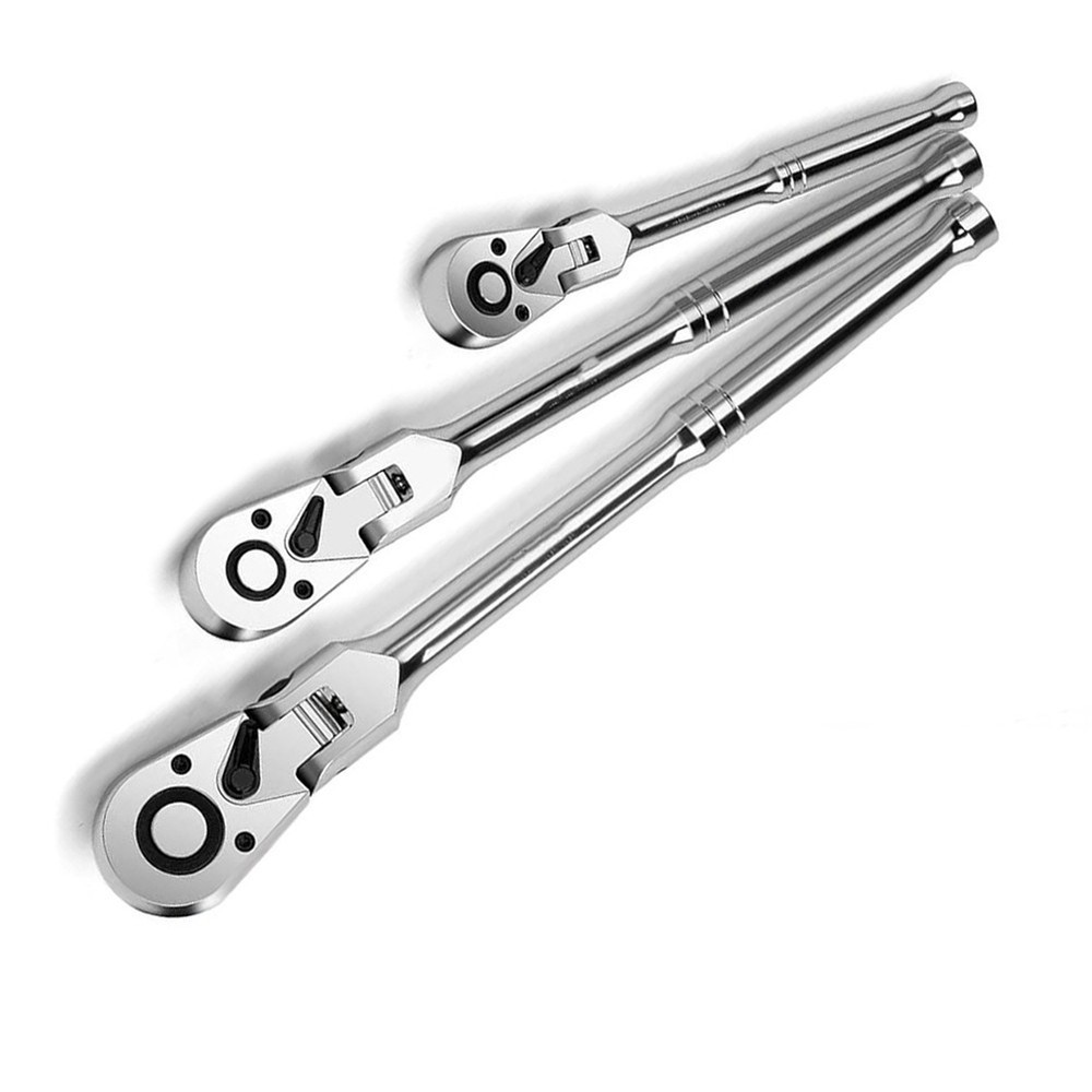 Extra Leverage For Hard-to-Reach Areas 72 Tooth Ratchet Ergonomic Handle