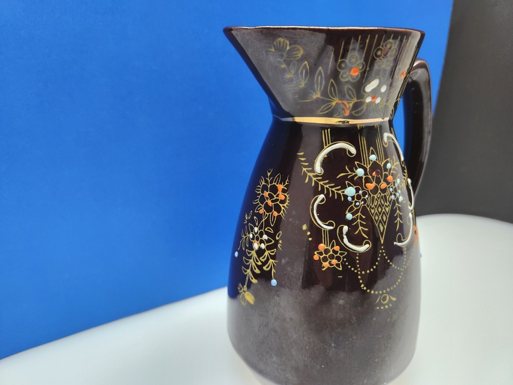 Vintage Stoneware Ceramic Pitcher Japan