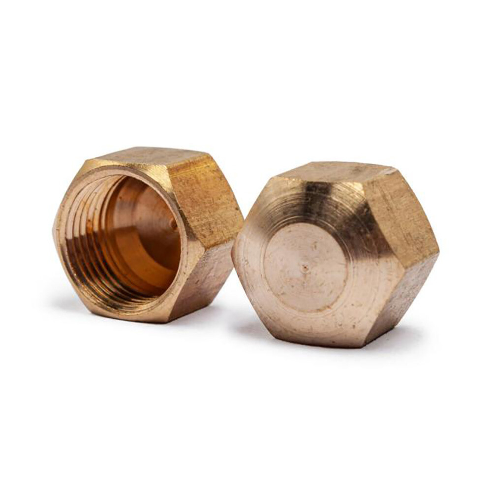 Thrifco 4401346 61CX 5/16" Lead-Free Brass Compression Cap 2/Pack