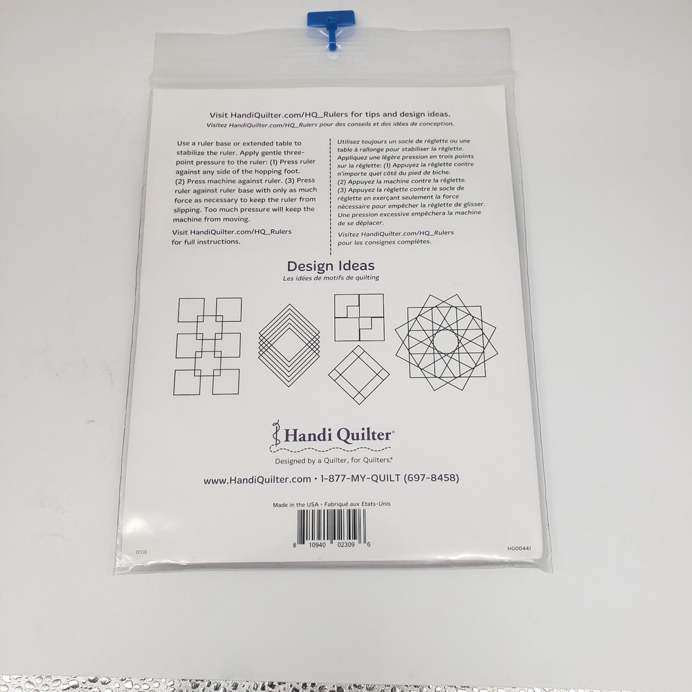 New 3" HQ Square Template for longarm rulerwork