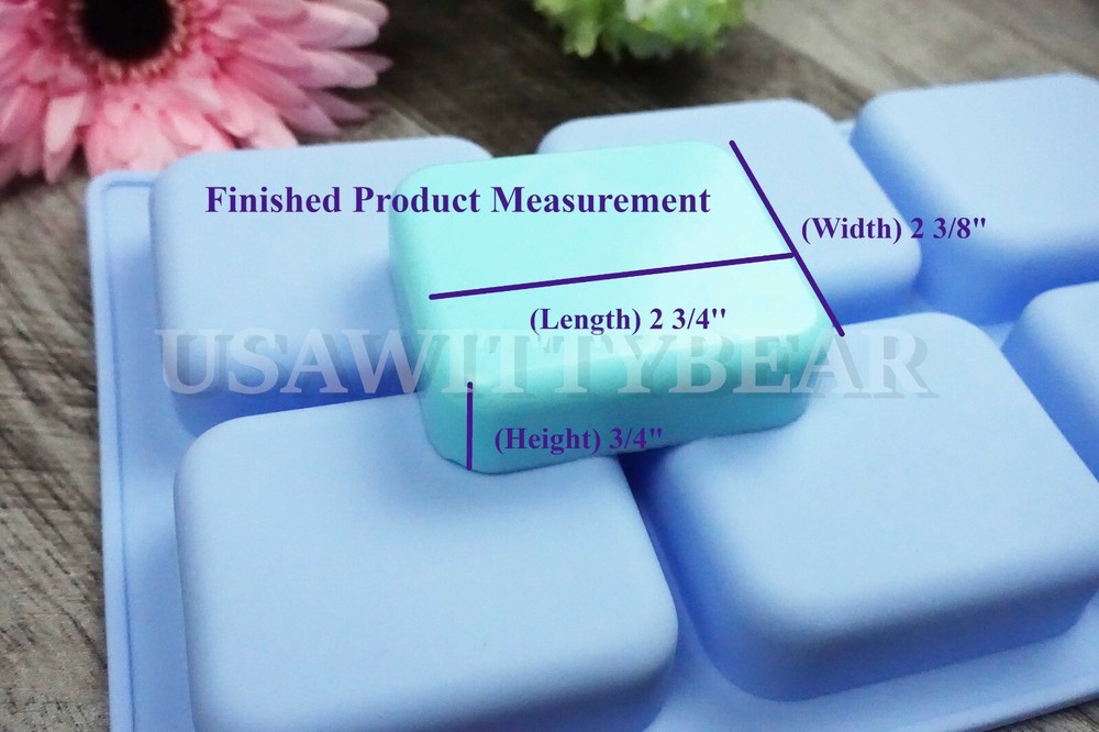 Rounded Edge Rectangle Silicone Soap Making Molds Baking DIY For Cake Bakeware