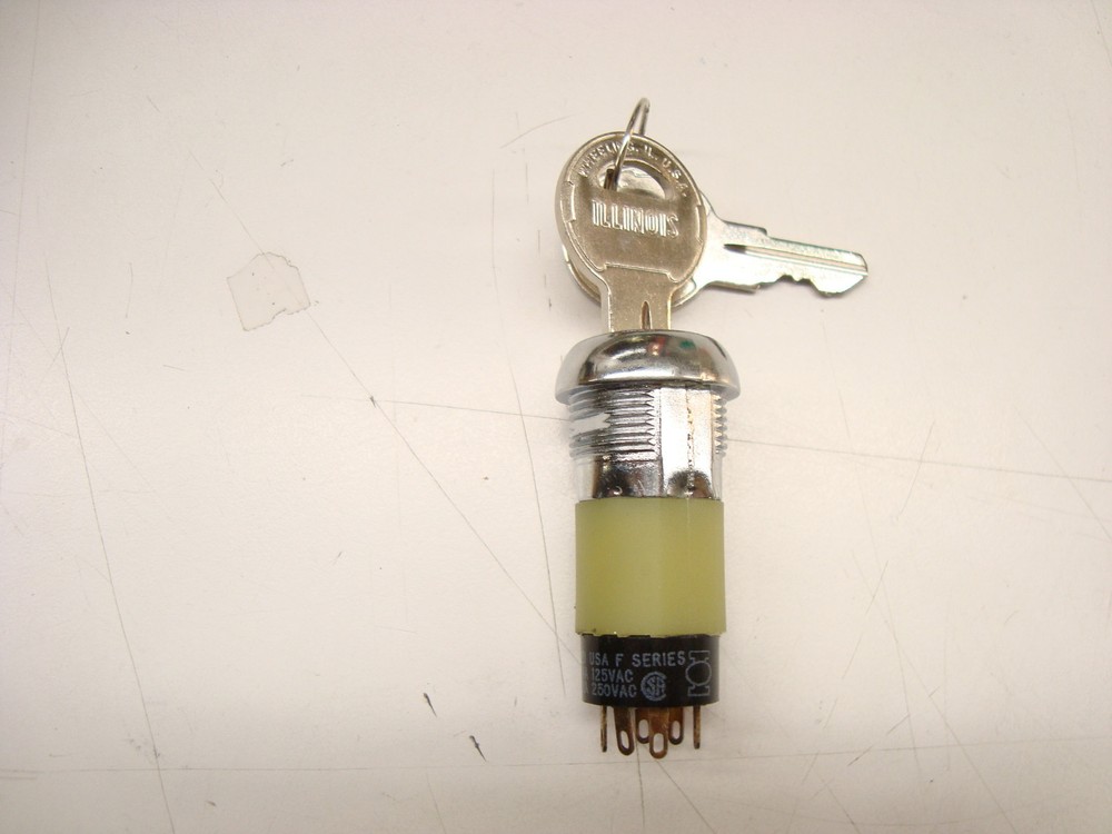 2-PCS ILLINOIS LOCK CO. KEY LOCK SWITCH LD 3176