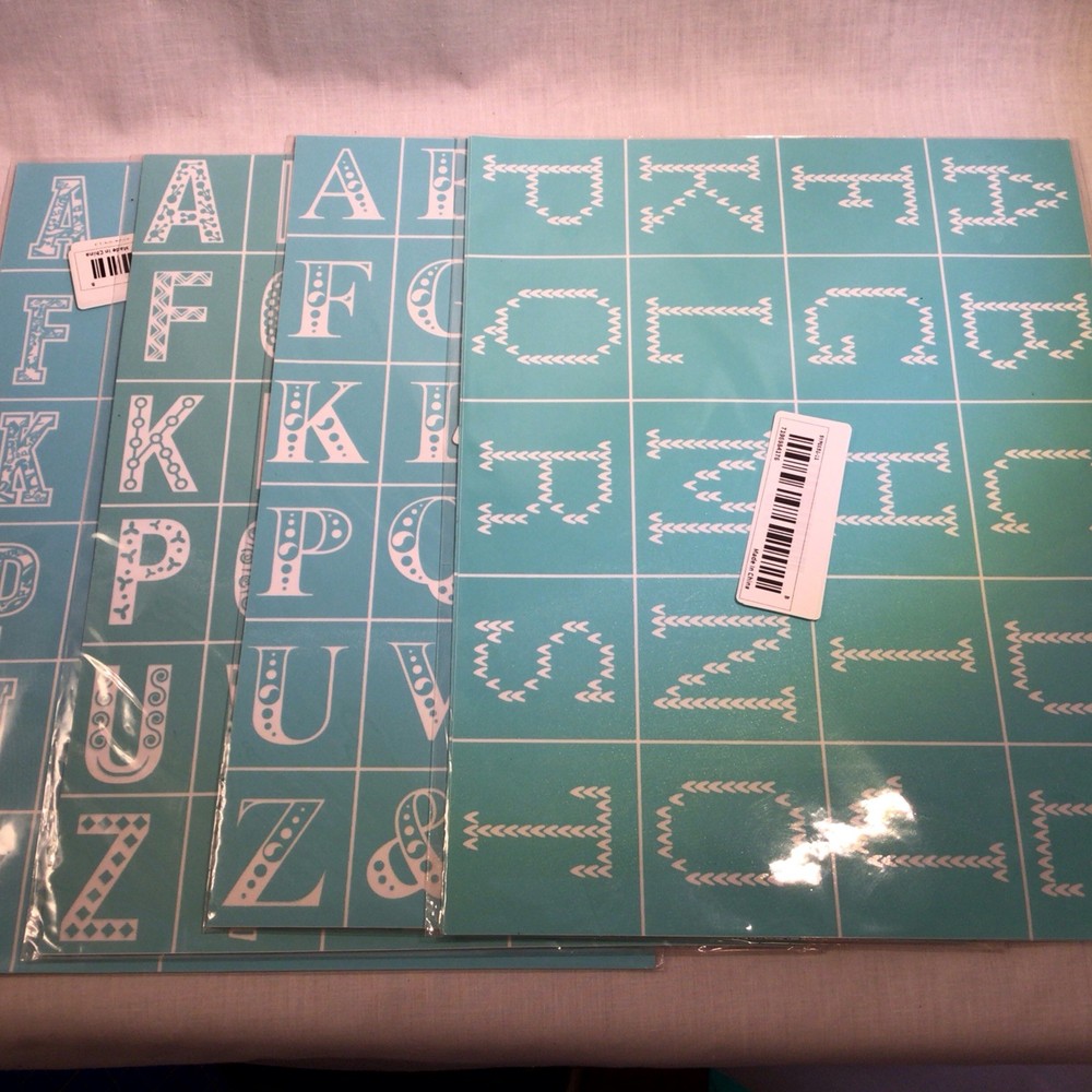 Chalk Transfers 4 Different Alphabets