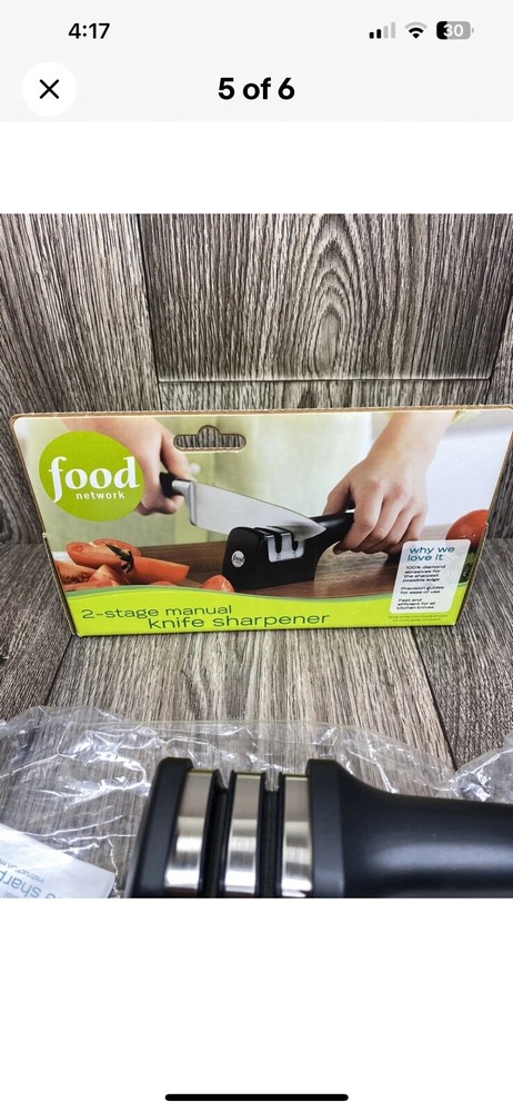Food Network 2-Stage Manual knife sharpener New Open Box