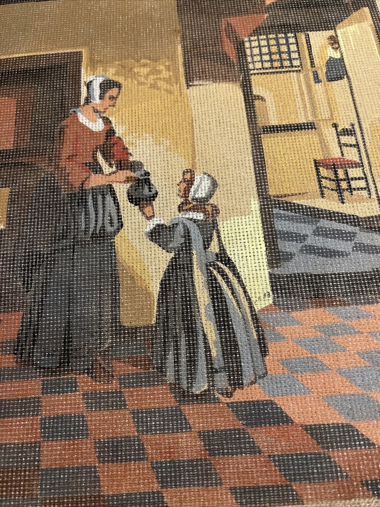 needlepoint canvas handpainted