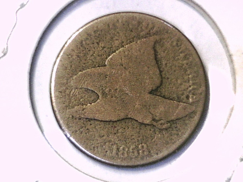 1858 Flying Eagle Cent Genuine Raw Ungraded 01039