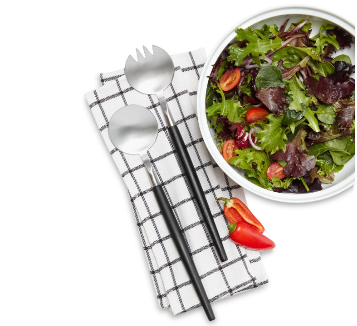The Cellar 2-Pc. Wood & Metal Salad Server Set