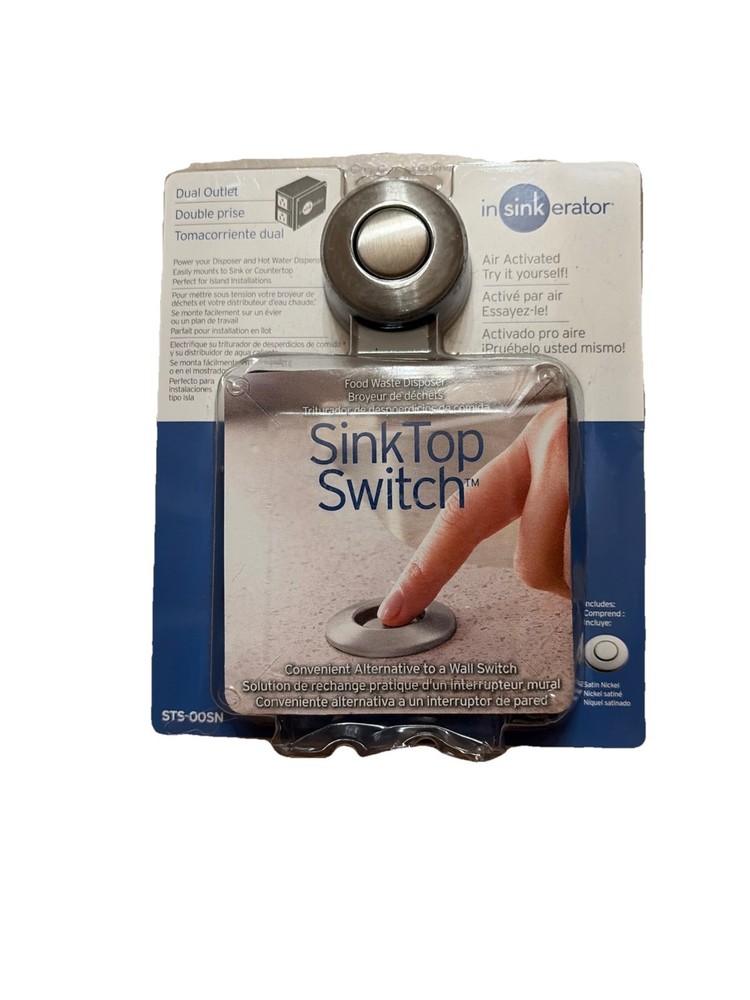 InSinkErator Air Switch Kit STS-OOSN, Dual Outlet for All Models, Satin Nickel