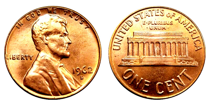 1962 D Lincoln Memorial Mint