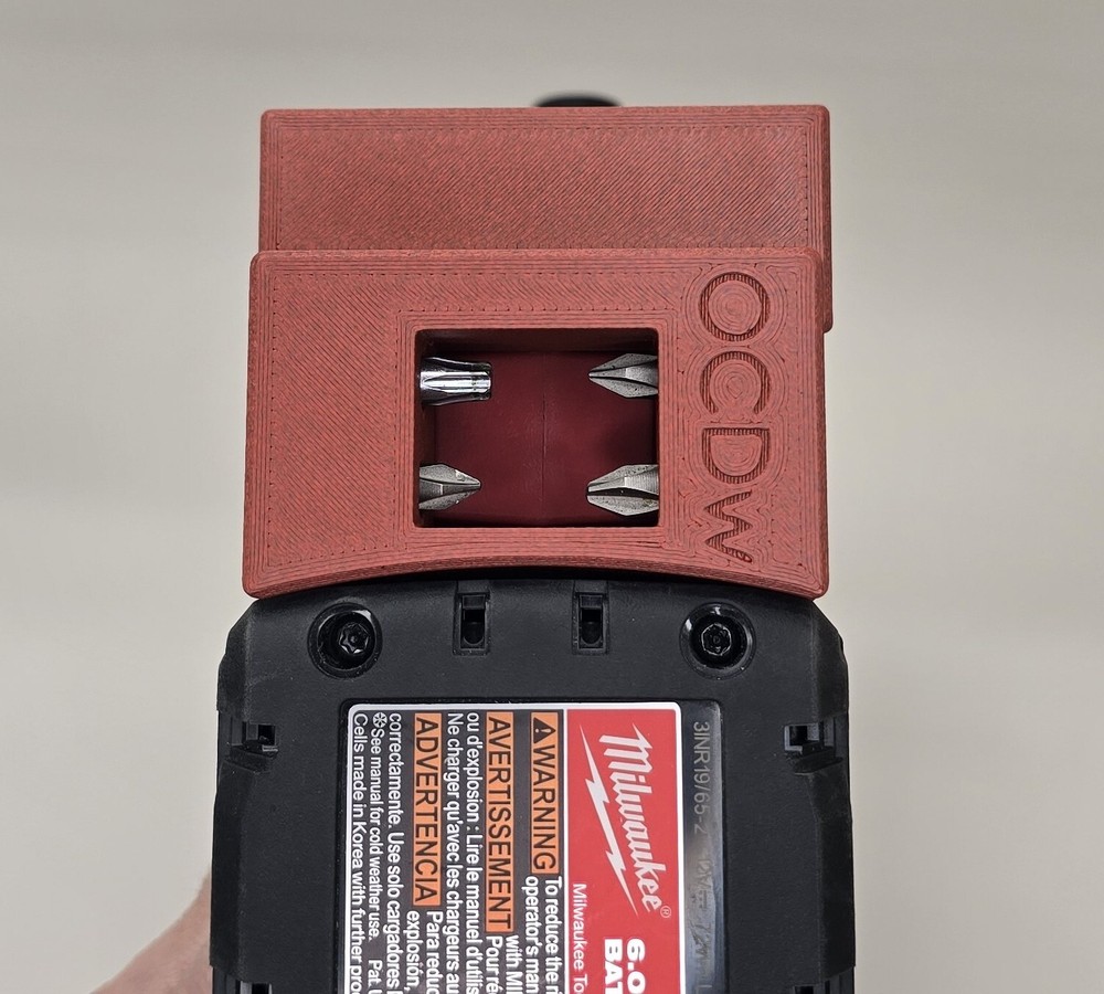 Accessory Base for Milwaukee 2505-22 Installation Tool. Bit and Socket Holder.