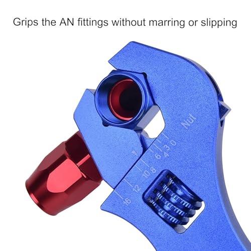 AN Hose Fitting Adjustable Wrench Spanner Lightweight Adjustable 3AN-16AN Blue