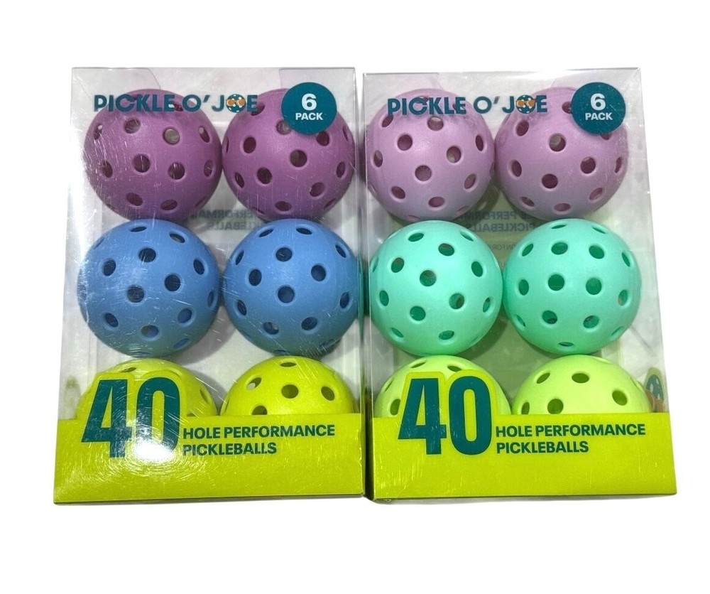 Pickle O'Joe 6pk Balls-Pickleballs (2-pack bundle)