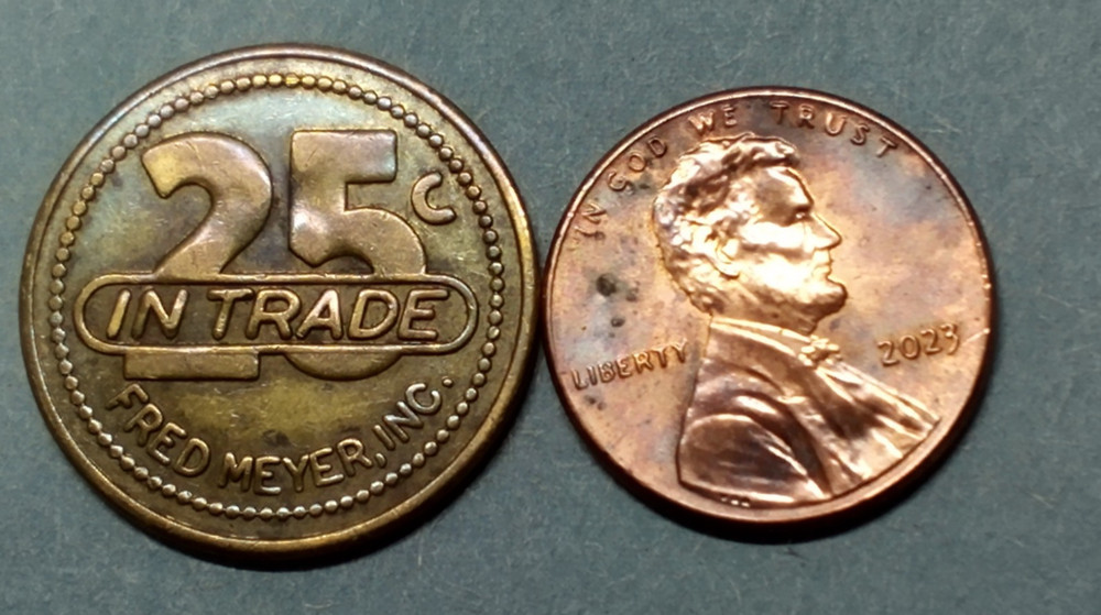 Fred Meyer-25c In Trade Token-Grocery store