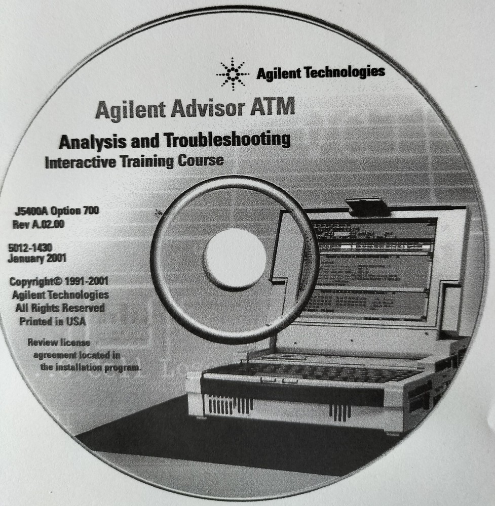 J5400A CD Software Agilent Advisor LAN Interactive Training Course WIN 10 TESTED