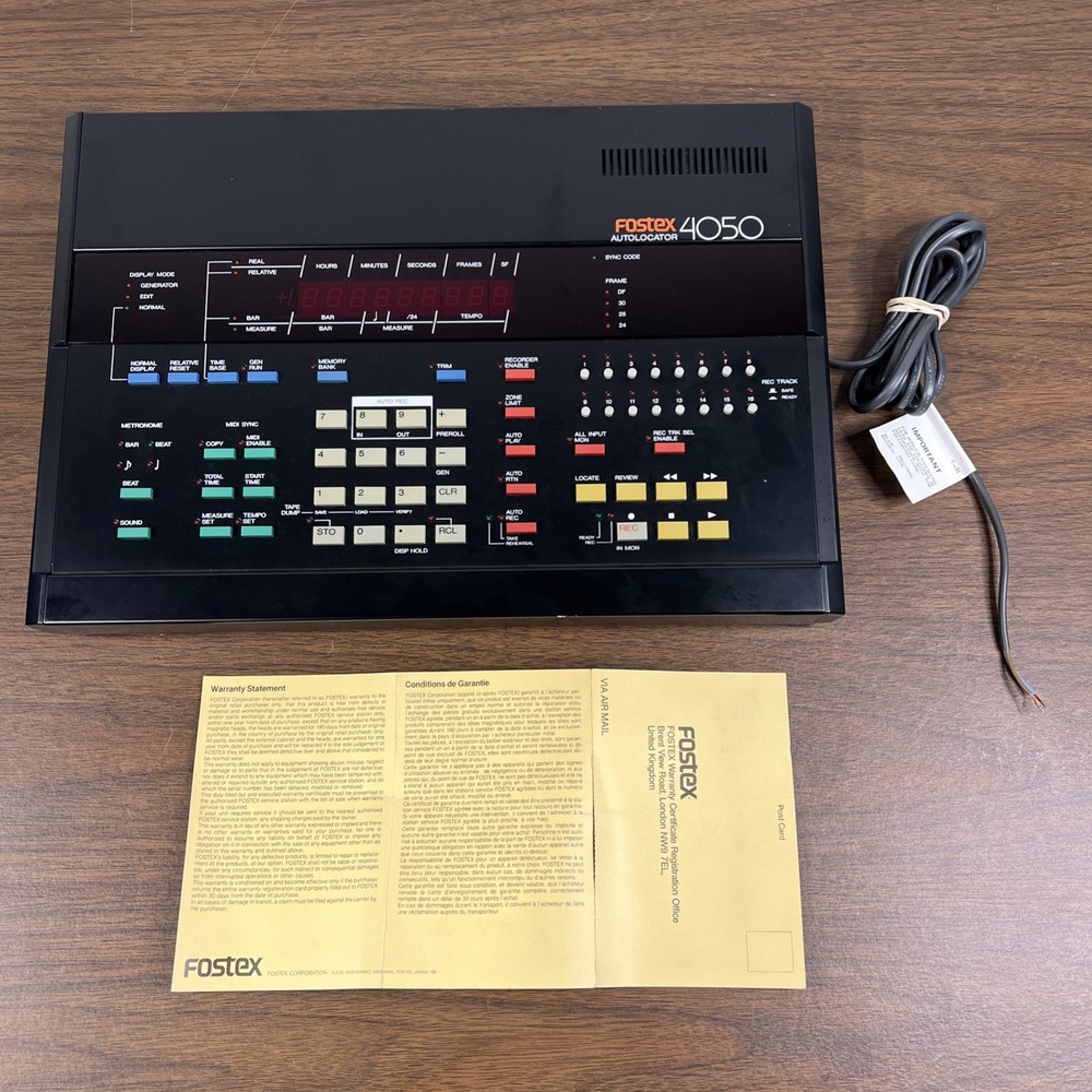 Fostex 4050 Autolocator Multitrack Controller Timecode Generator Midi Excellent
