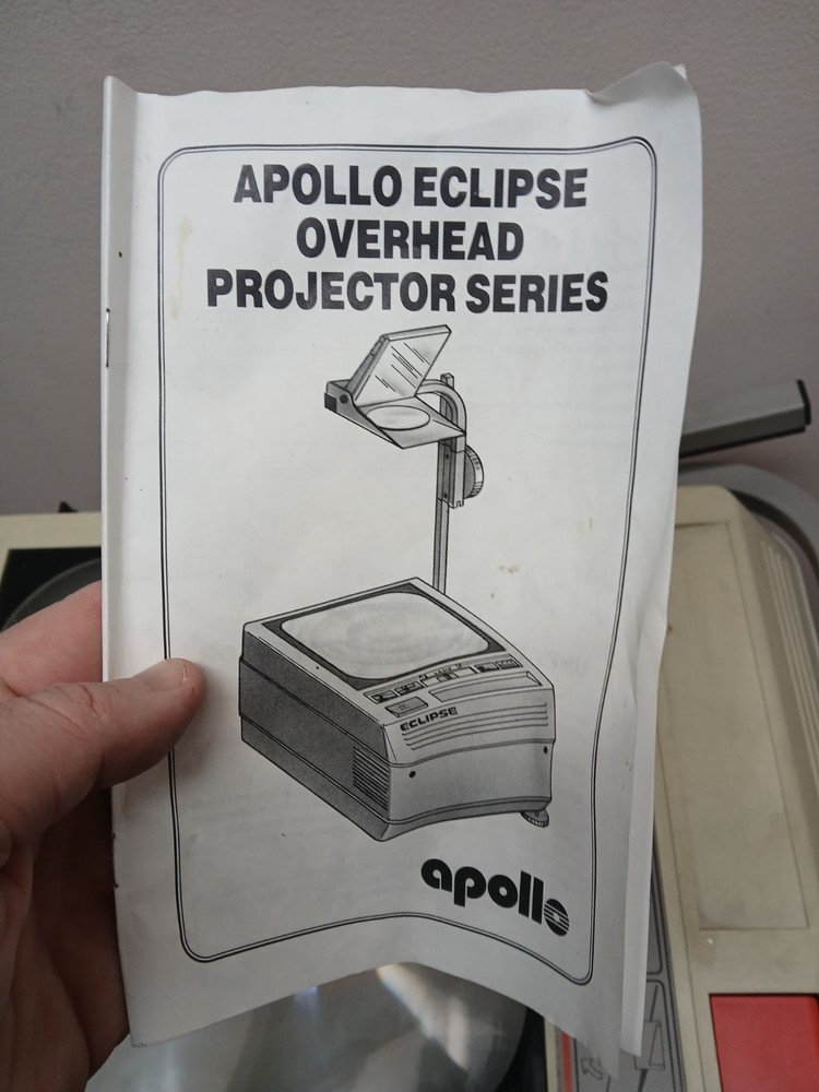 Vintage Apollo Eclipse AI 2000 Overhead Projector W/ Manual - Tested & Works