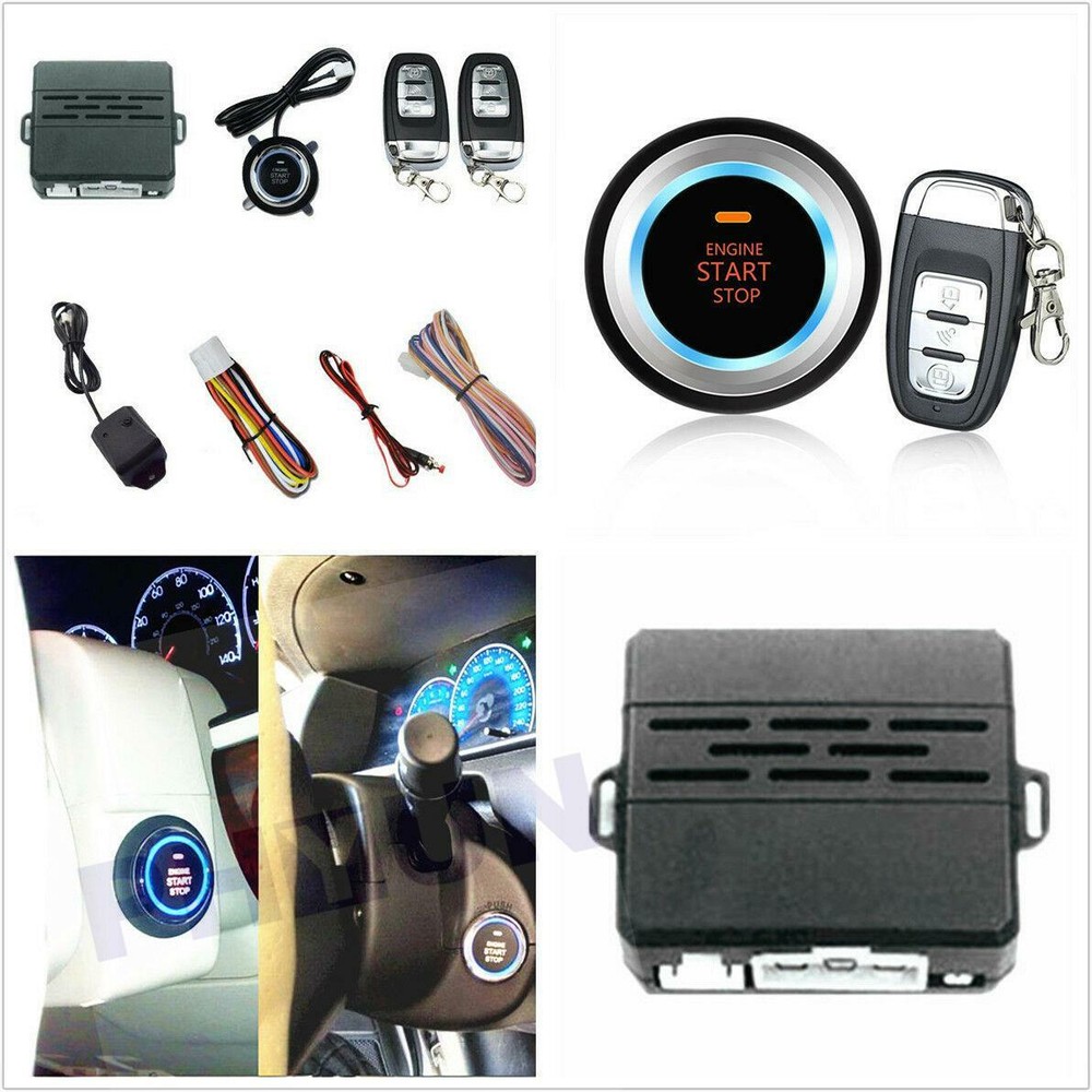 Car One Key Start Alarm System Security Alarm Ignition Engine Start Push Button