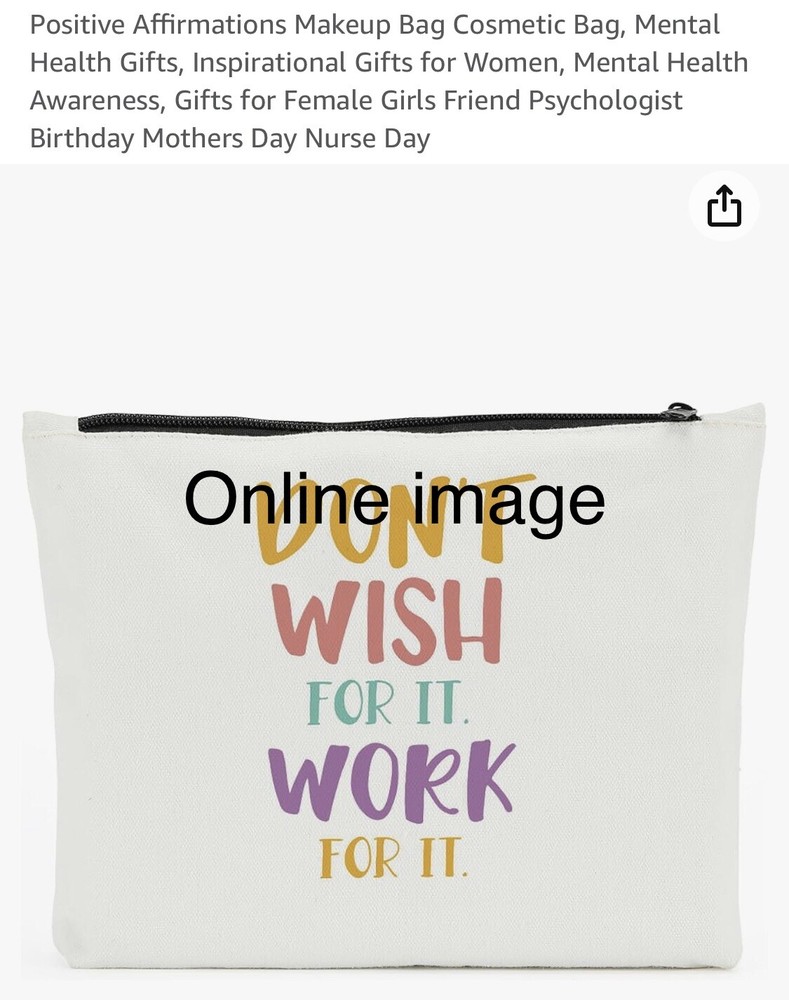 Positive Affirmations Makeup Bag Cosmetic Bag