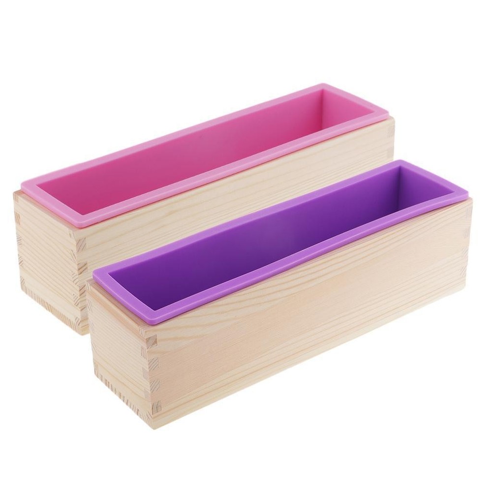 Rectangle Flexible Silicone Soap Loaf with DIY Chocolate