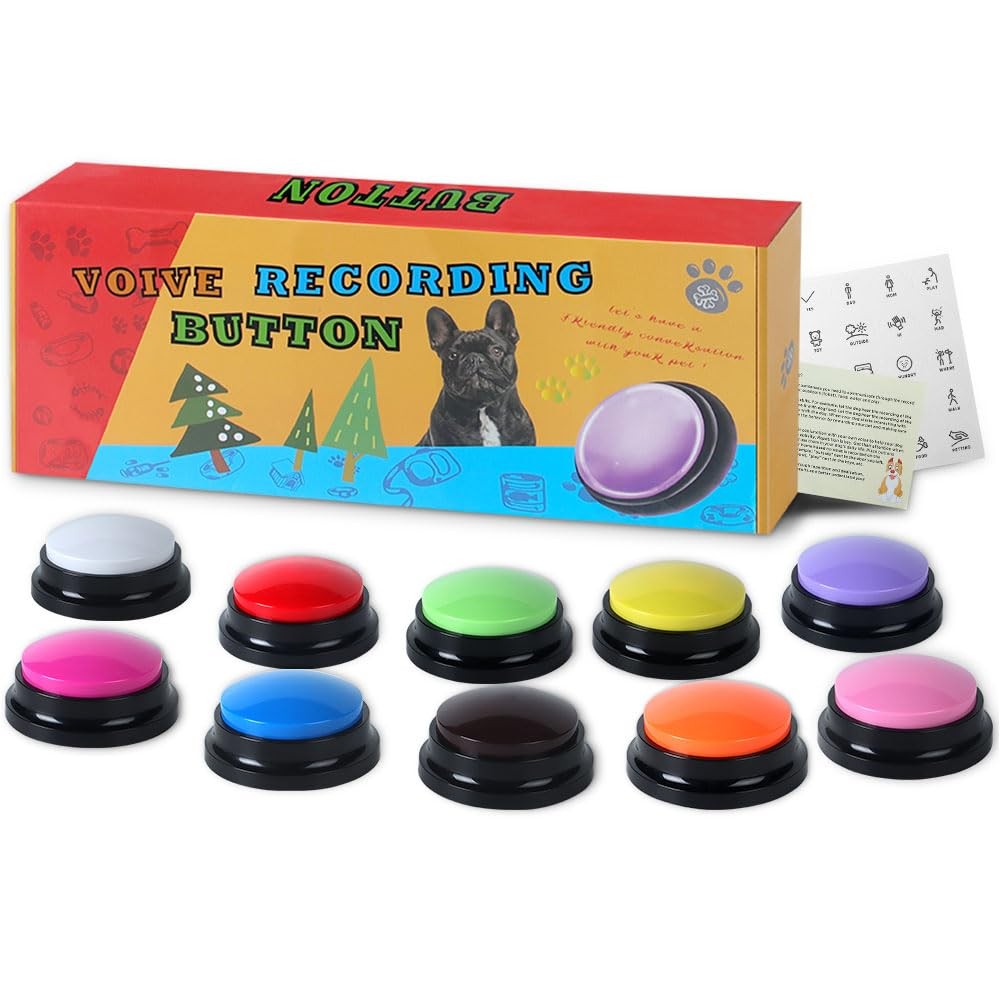 Voice Recording Button, 30 Second Record Button for Dog Pet Interactivity, Gi...