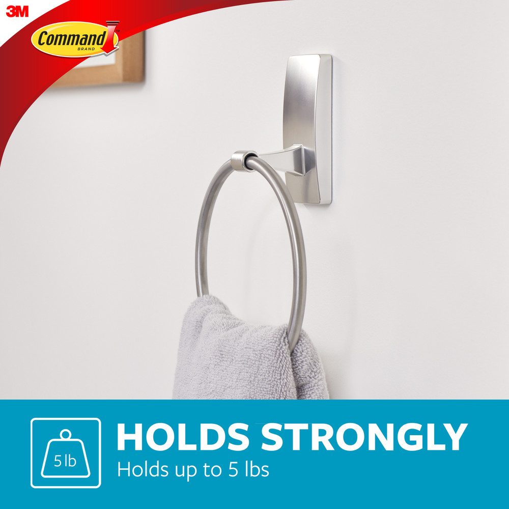 Command Towel Ring [Removable]: 1 ring (Matte Black)