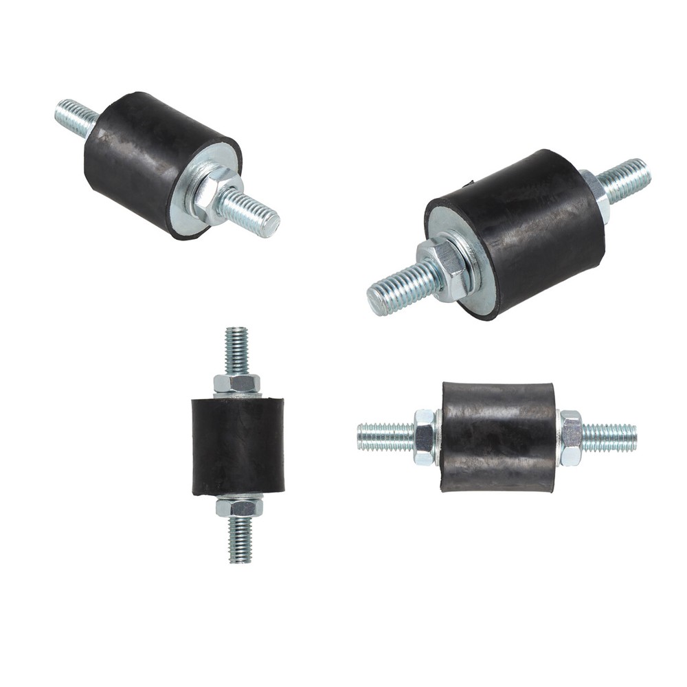 4pcs Anti-Vibration Rubber Isolator Mounts with Studs Shock Absorber, M8-1.25